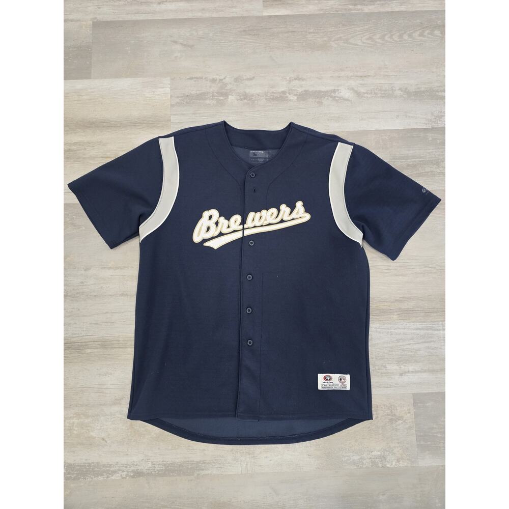Milwaukee Brewers Jersey Adult 3XL True Fan MLB Official Mesh Embroidered VTG